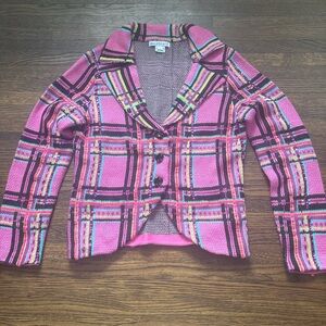 BellePointe Pink Multicolor Cotton Cardigan